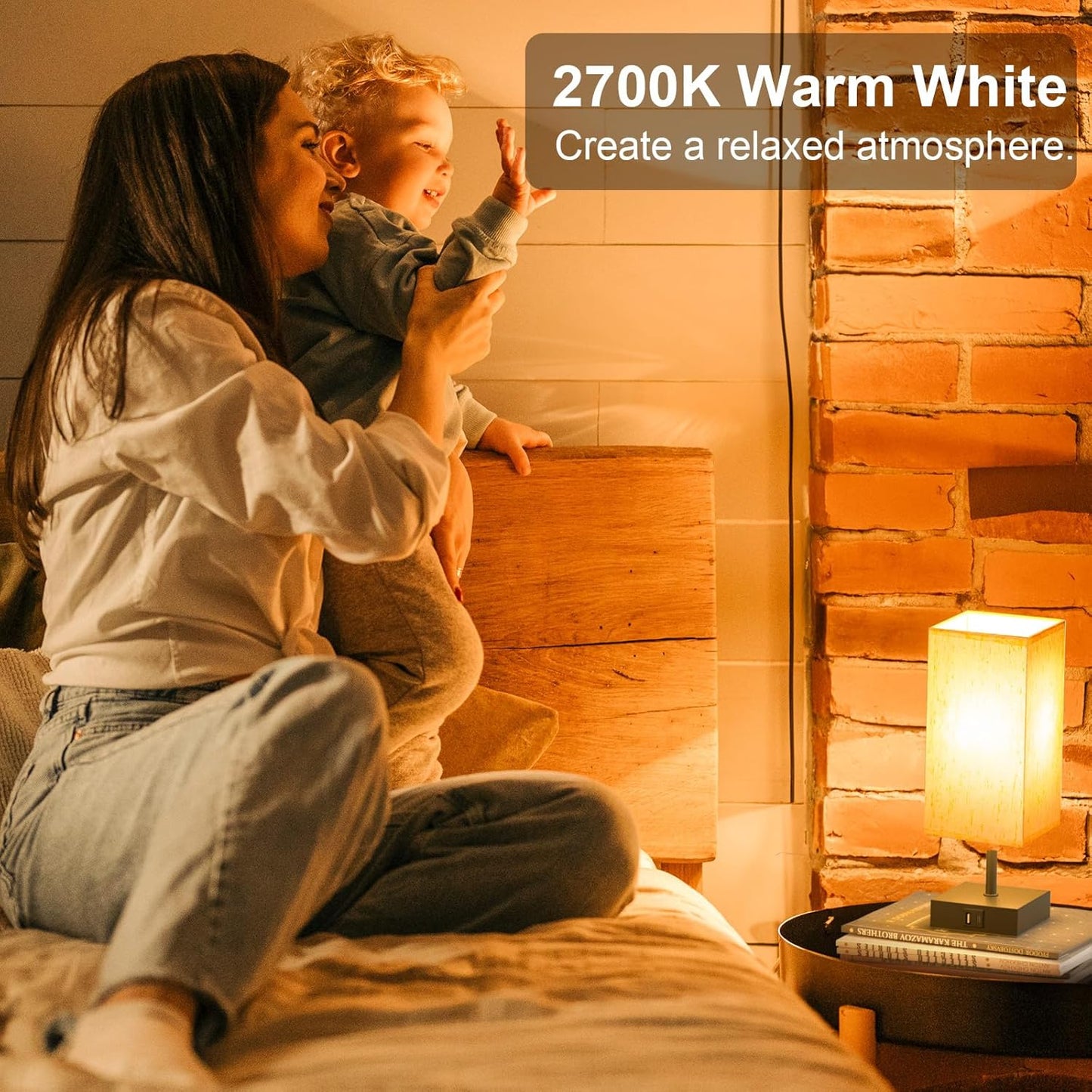Bedside Lamp, Touch Control Small Lamp for Bedroom, Nightstand Lamp with Charging Station USB C + a Ports, 3 Way Dimmable for Home Living Room, LED Bulb Included, Upgraded Fabric Shade, Cream